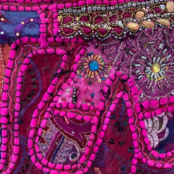 Embroidered Bohemian Style Wall Hanging - Picture 7 of 8